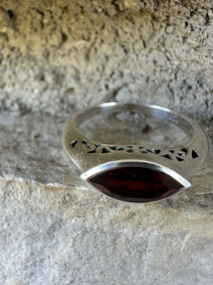 The Ovaline Garnet Ring