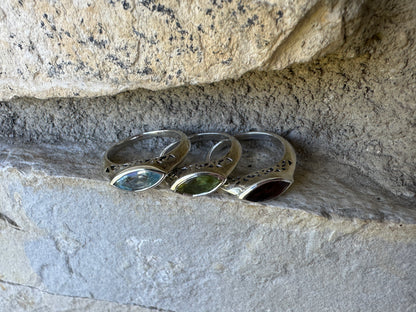 The Ovaline Blue Topaz Ring