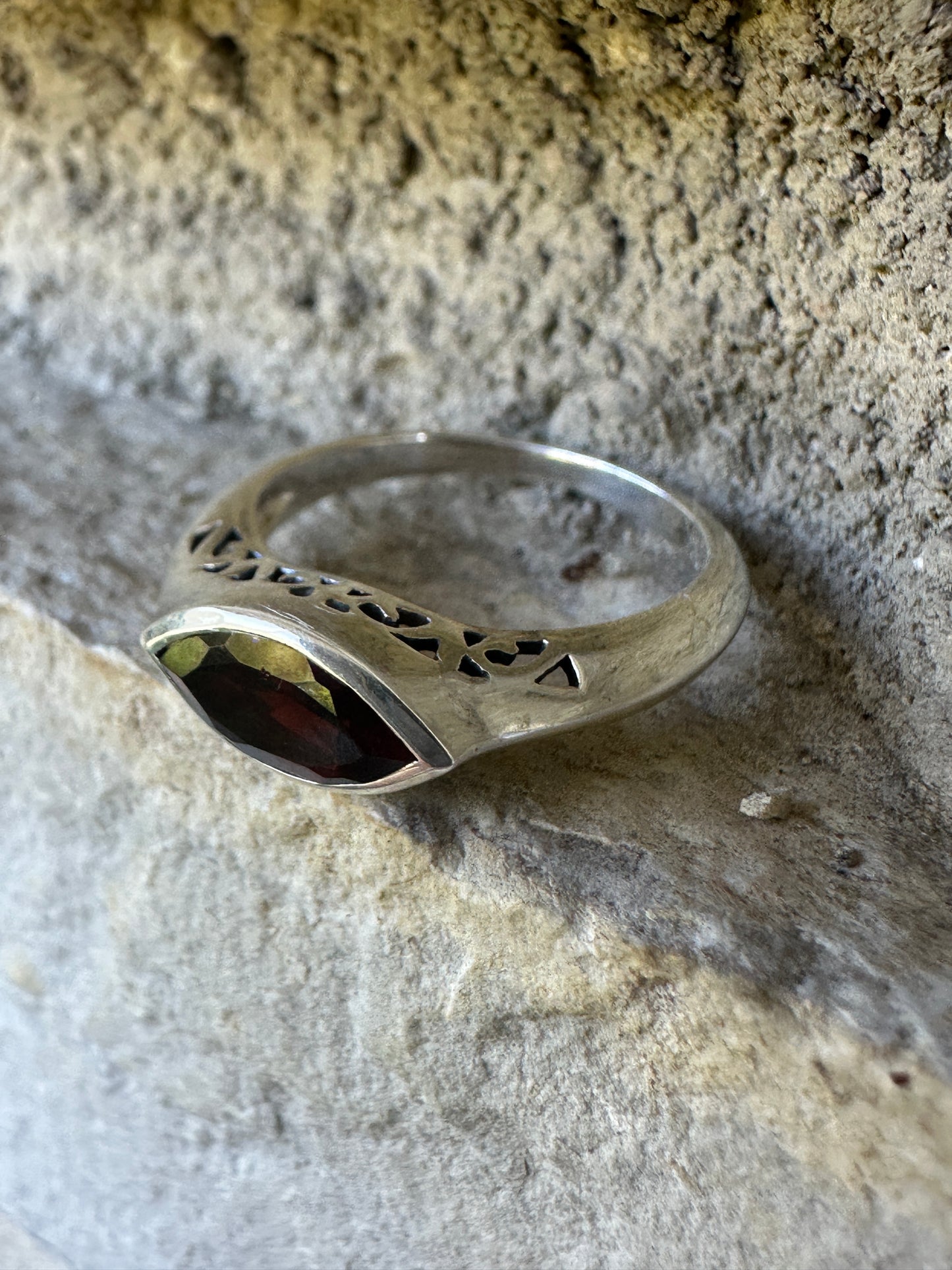 The Ovaline Garnet Ring