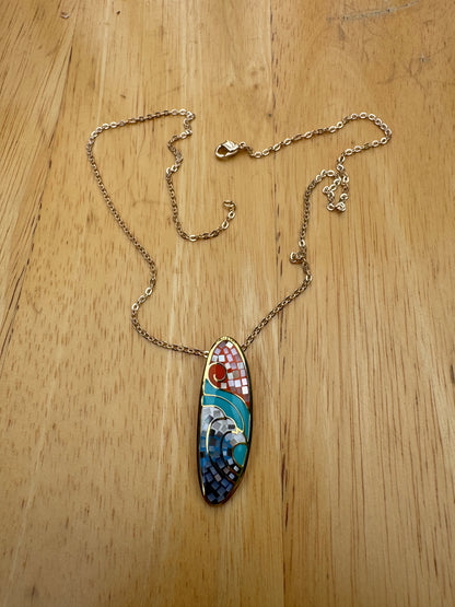 "THE WAVES MOVEMENT" Mosaic Necklace