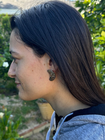 THE BROWN MOON MOSAIC EARRINGS