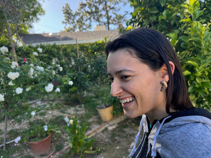 THE BROWN MOON MOSAIC EARRINGS