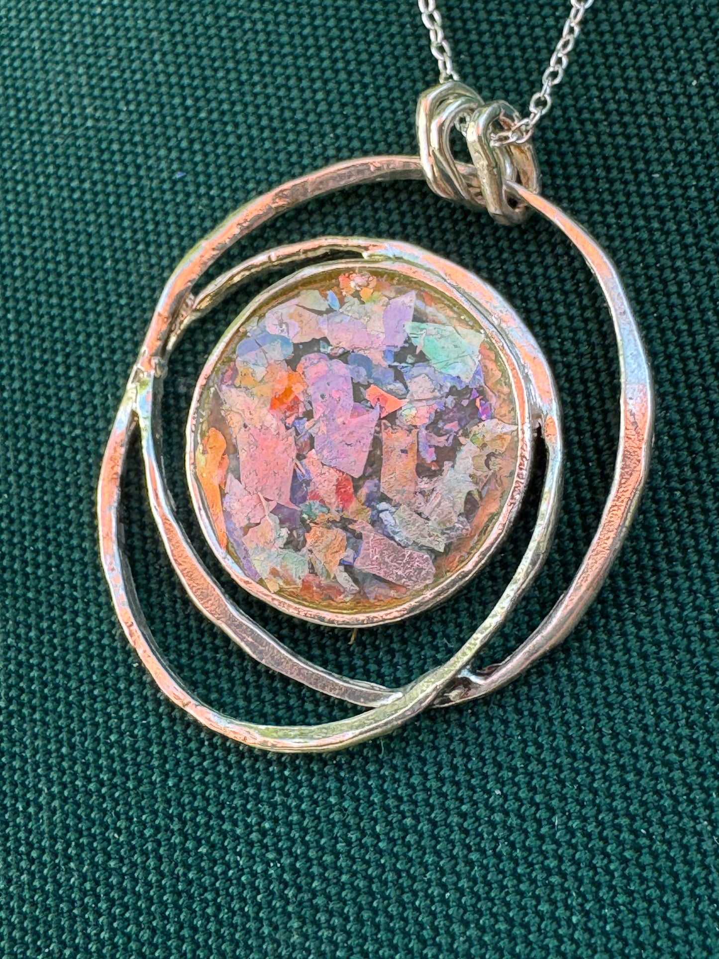 CIRCLES ANCIENT ROMAN GLASS NECKLACE