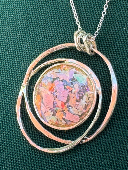 CIRCLES ANCIENT ROMAN GLASS NECKLACE
