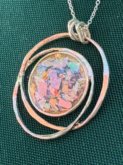 CIRCLES ANCIENT ROMAN GLASS NECKLACE