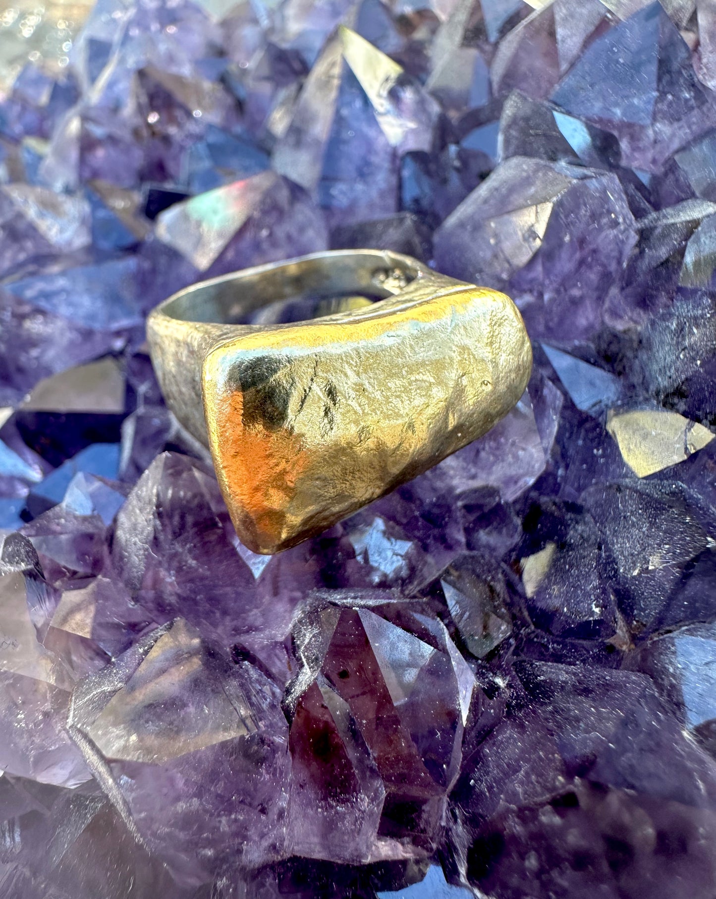 Yellow Gold Plated & Sterling Ring