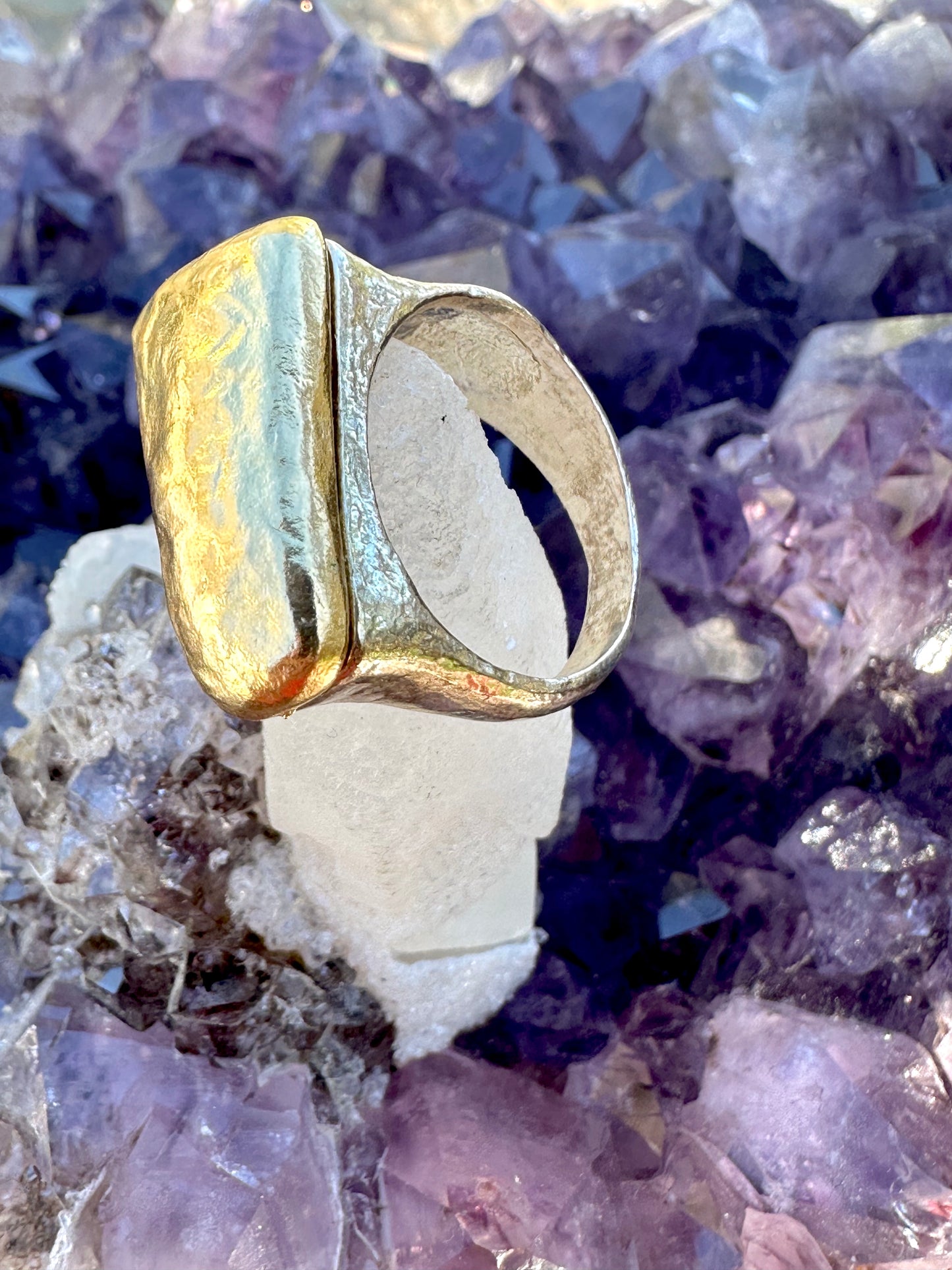 Yellow Gold Plated & Sterling Ring