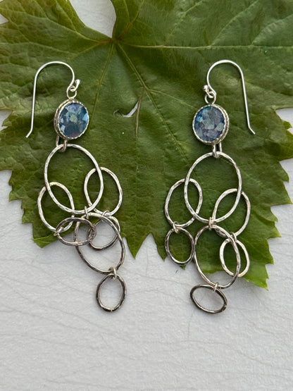 LONG ROMAN GLASS EARRINGS
