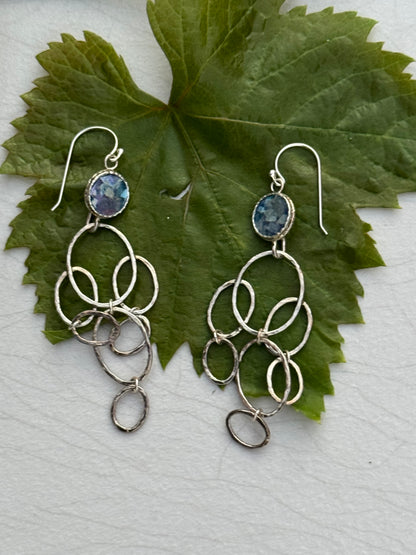 LONG ROMAN GLASS EARRINGS