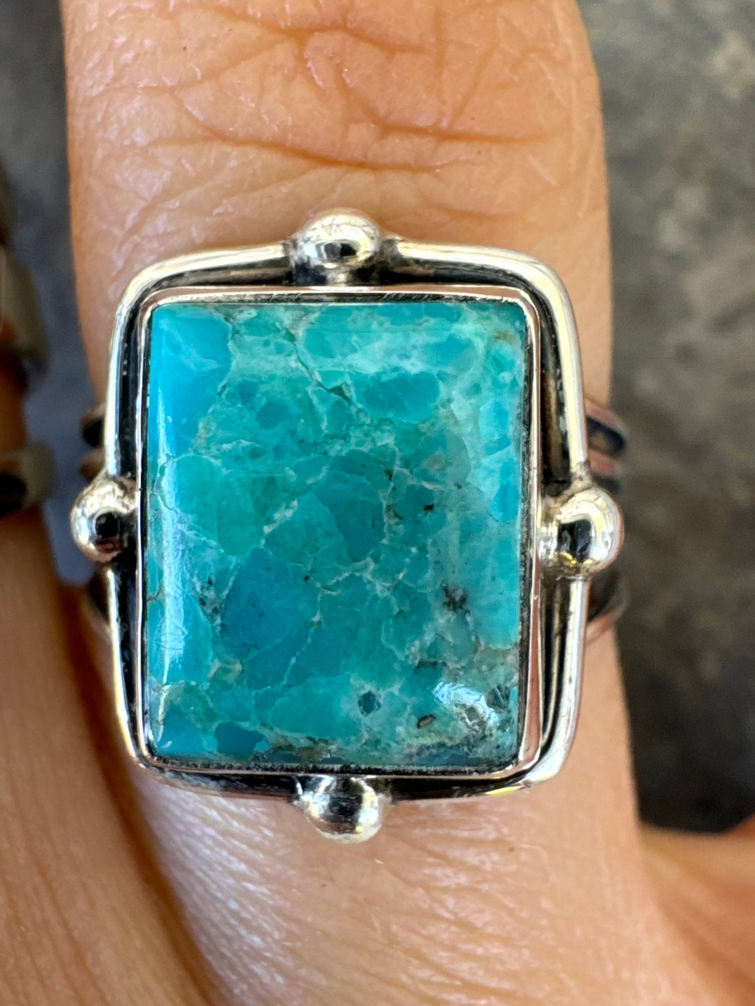 Ocean Rectangle Turquoise Ring