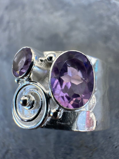 Sterling Silver Amethyst Stone Ring