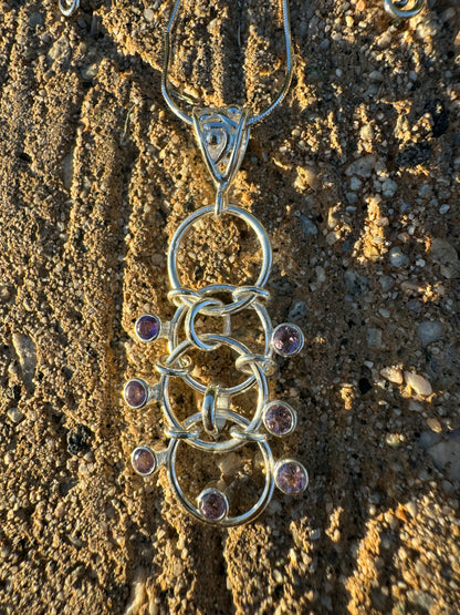 Amethyst Circles Necklace