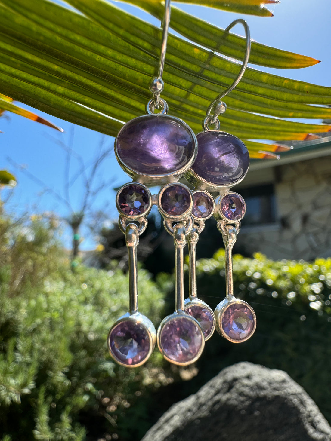 Amethyst Cascade Drop Earrings
