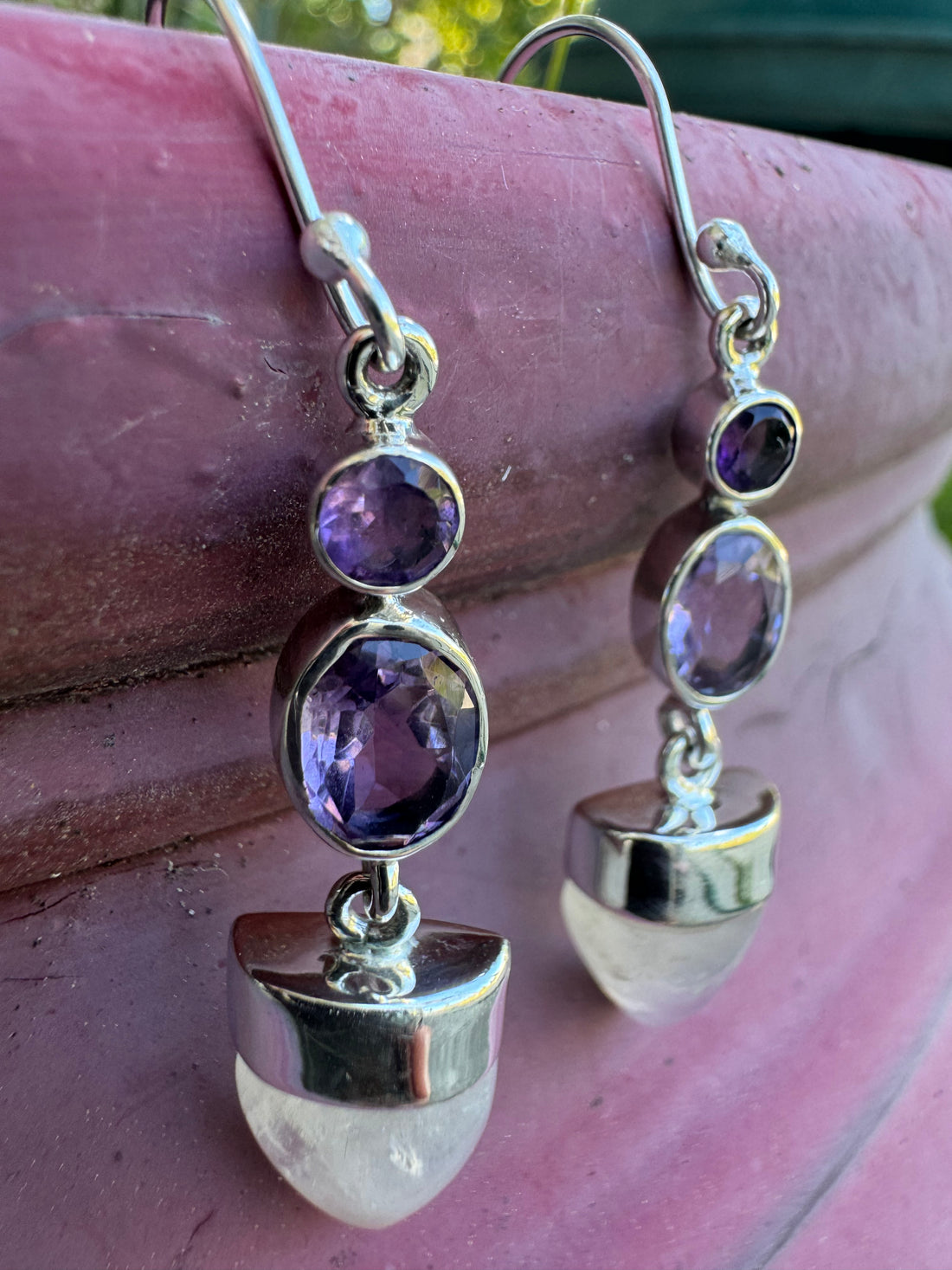 Amethyst Teardrop Earrings