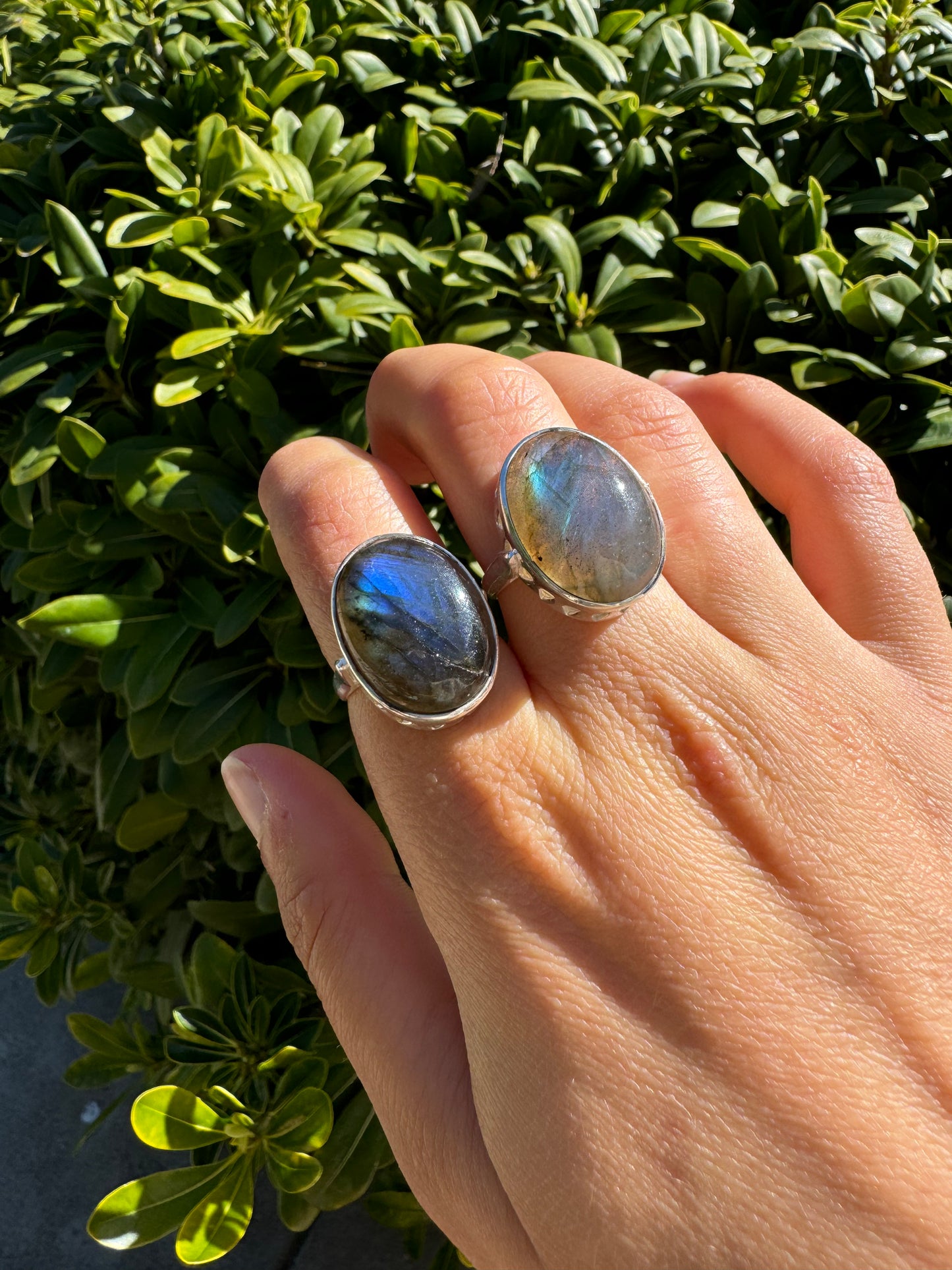 Oval Labradorite Ring