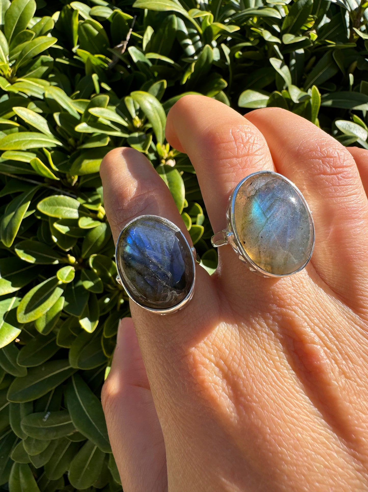 Oval Labradorite Ring