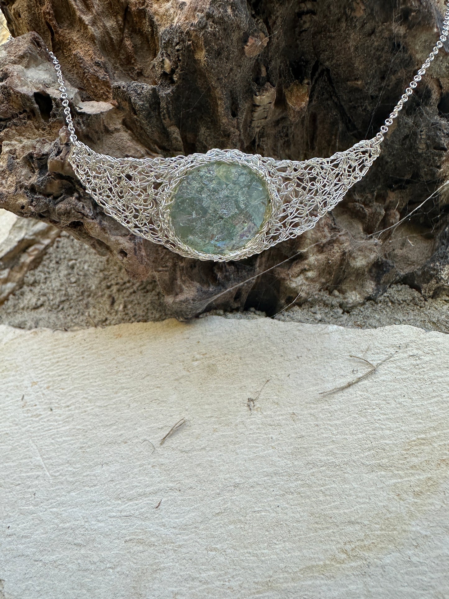 Wire Wrapped Stone Necklace