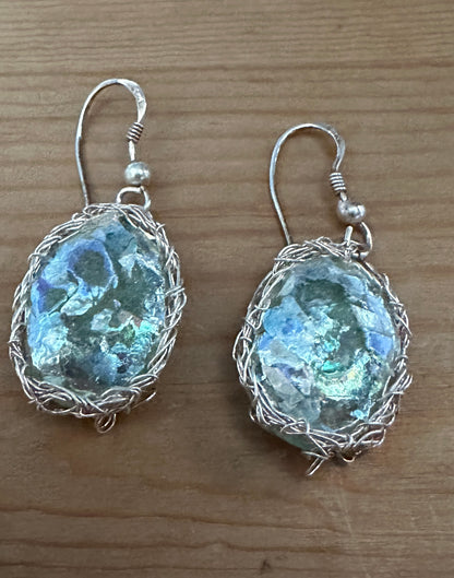 Boho Aqua Nest Earrings