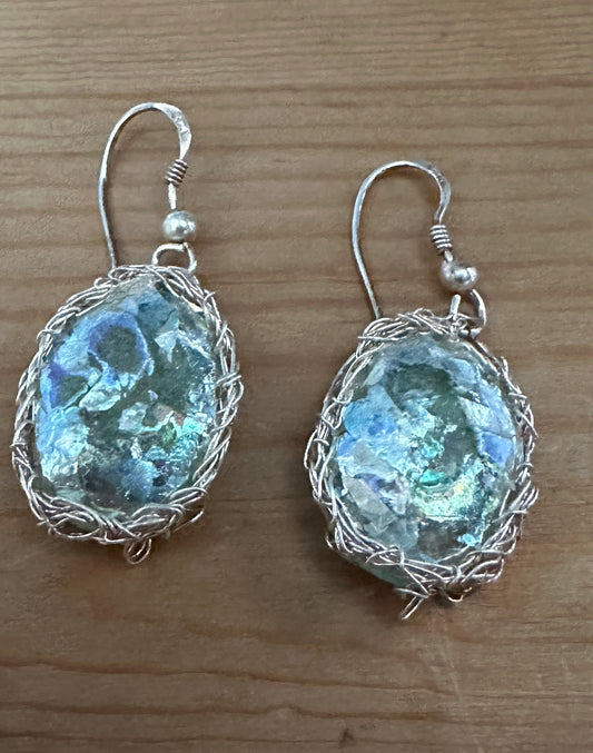 Boho Aqua Nest Earrings