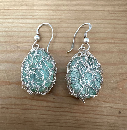 Boho Aqua Nest Earrings