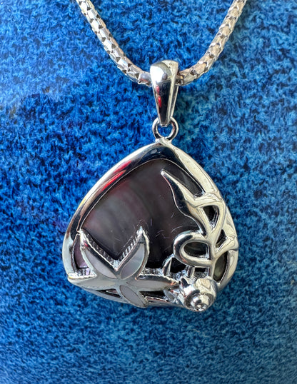 Big Sea star brown Mother of Pearl Neecklace