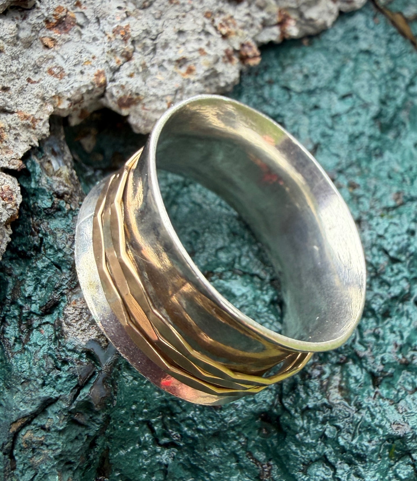 Gilded Current Ring