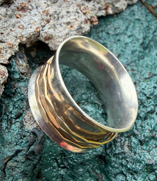 Gilded Current Ring