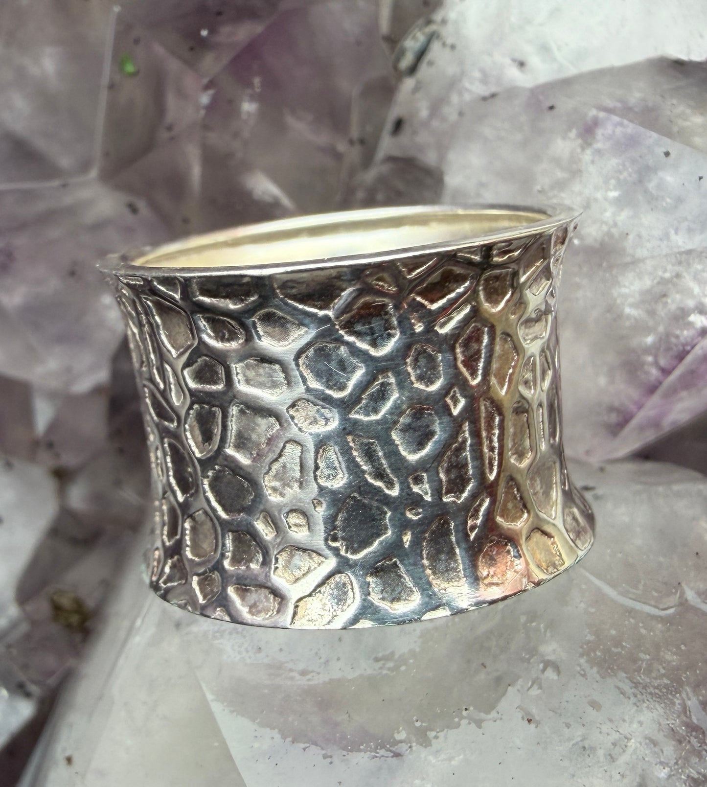 Cracked Sterling Silver Ring