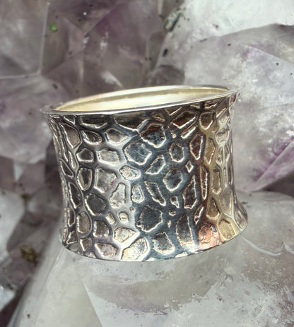 Cracked Sterling Silver Ring