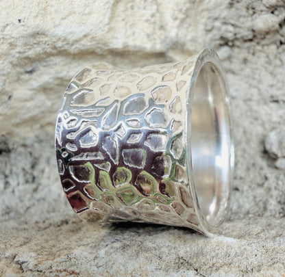 Cracked Sterling Silver Ring
