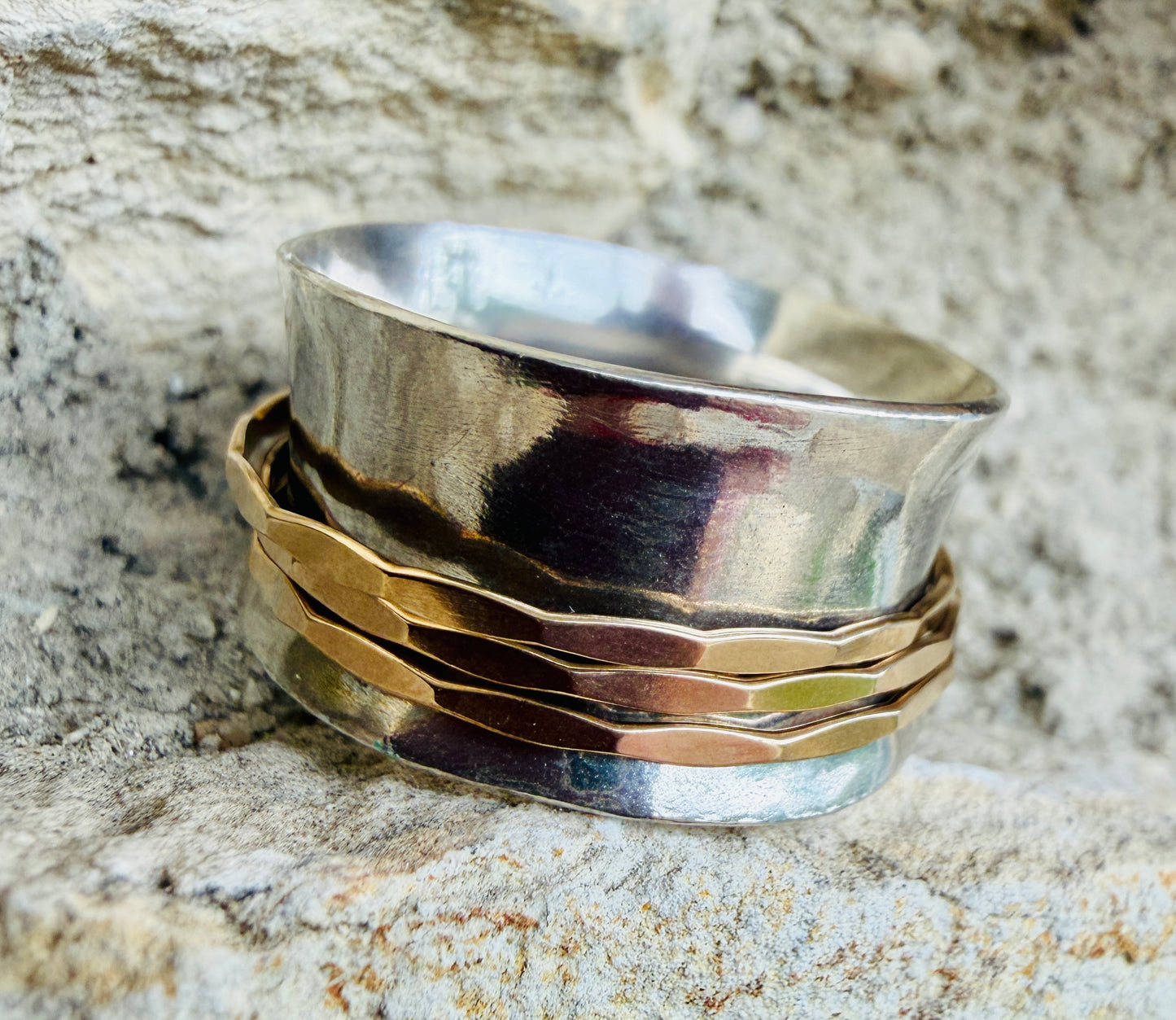 Gilded Current Ring