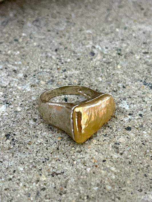 Yellow Gold Plated & Sterling Ring