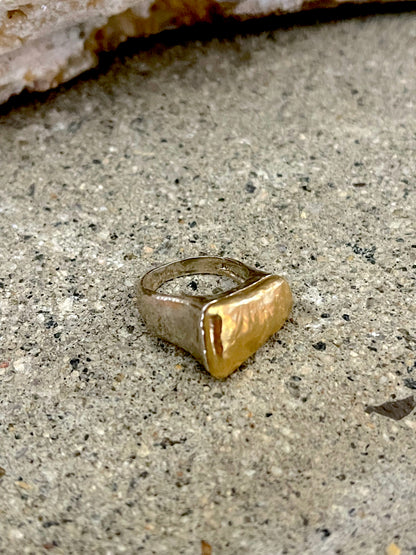 Yellow Gold Plated & Sterling Ring