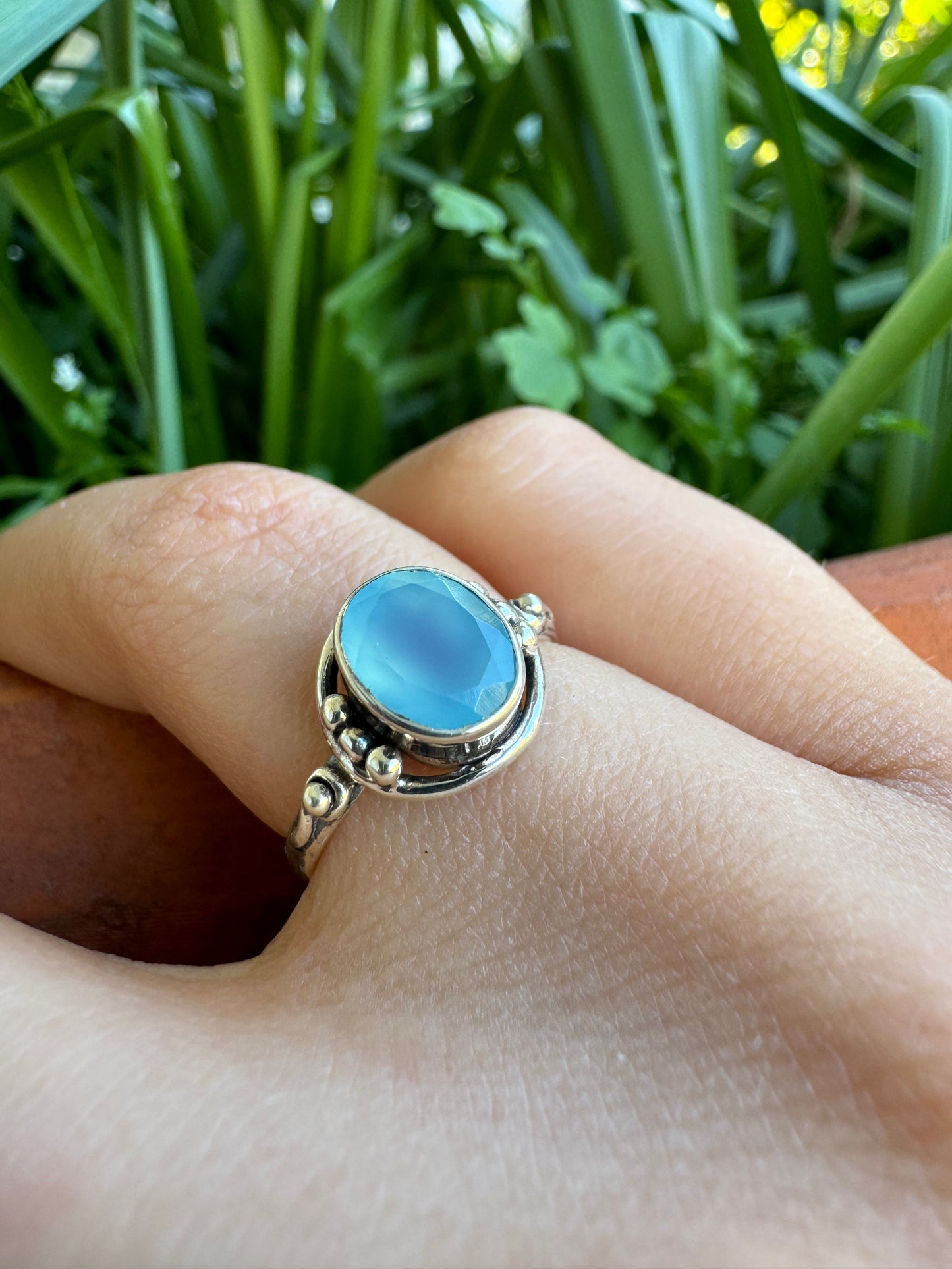 Serene Chalcedony Ring
