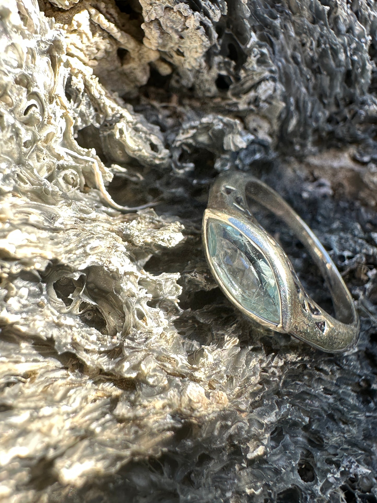 The Ovaline Blue Topaz Ring