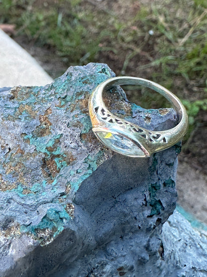 The Ovaline Blue Topaz Ring