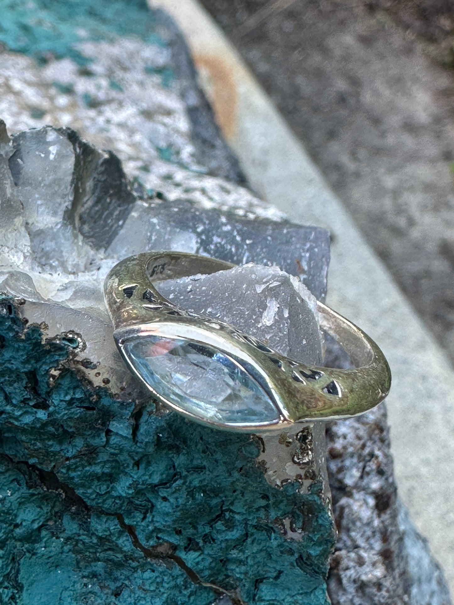 The Ovaline Blue Topaz Ring