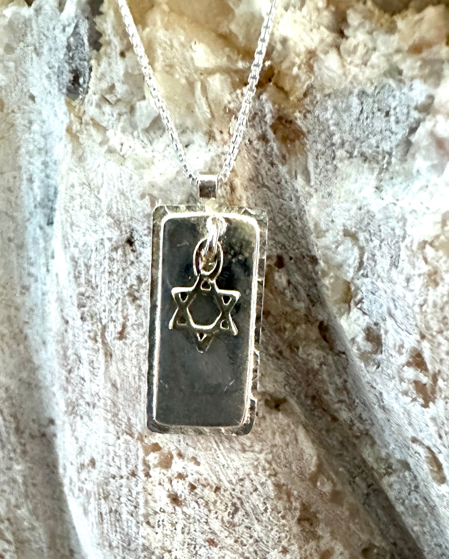 Star of David Disc Necklace