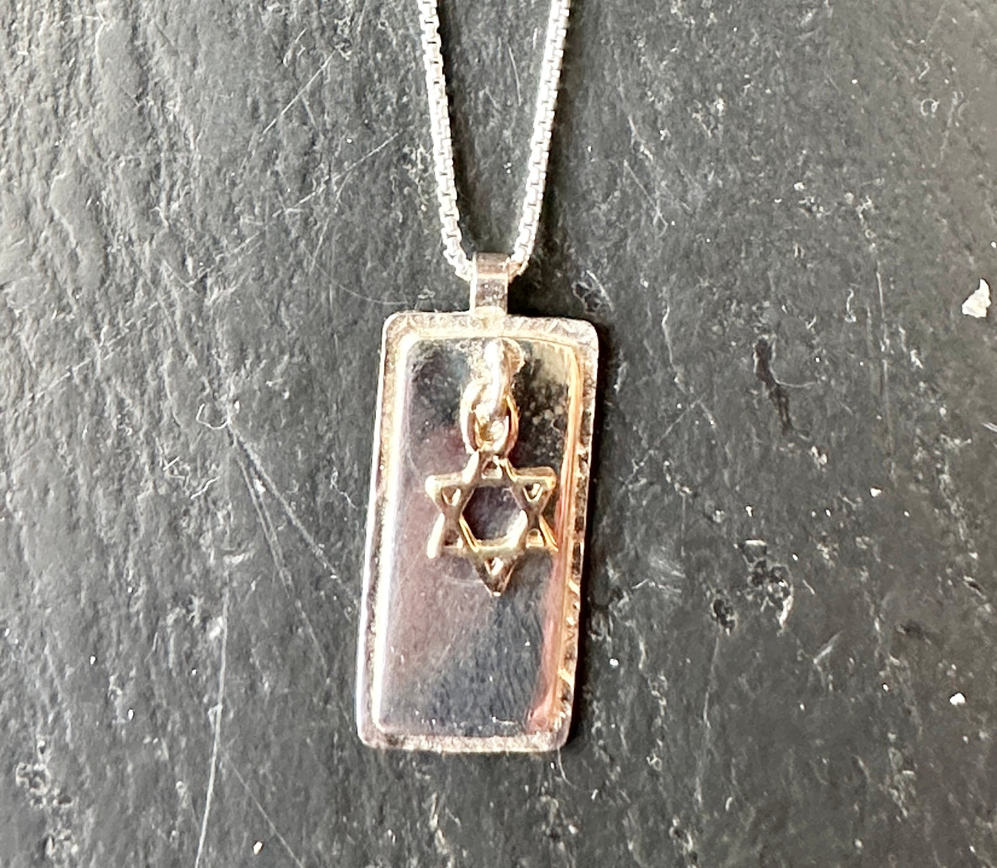 Star of David Disc Necklace