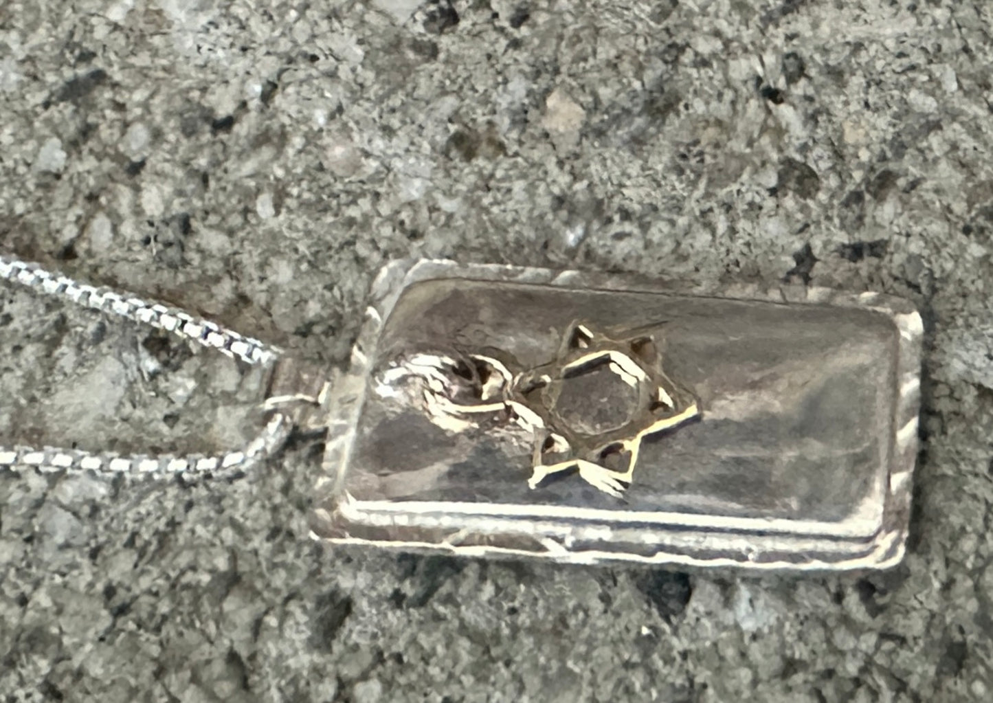 Star of David Disc Necklace