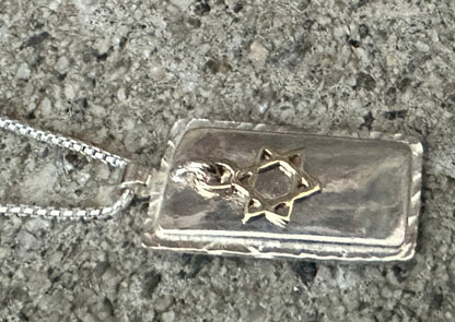 Star of David Disc Necklace